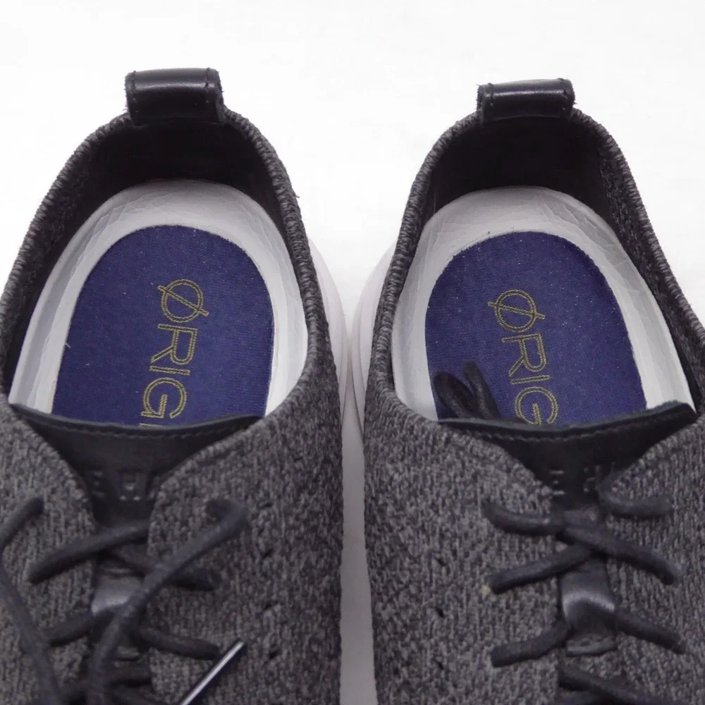 Cole Haan Mens Original Grand Oxfords Dress Shoes Grey Knit Wingtip C29732 9.5